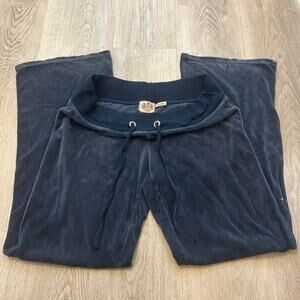Y2k low rise flare juicy couture blue small tracksuit pants